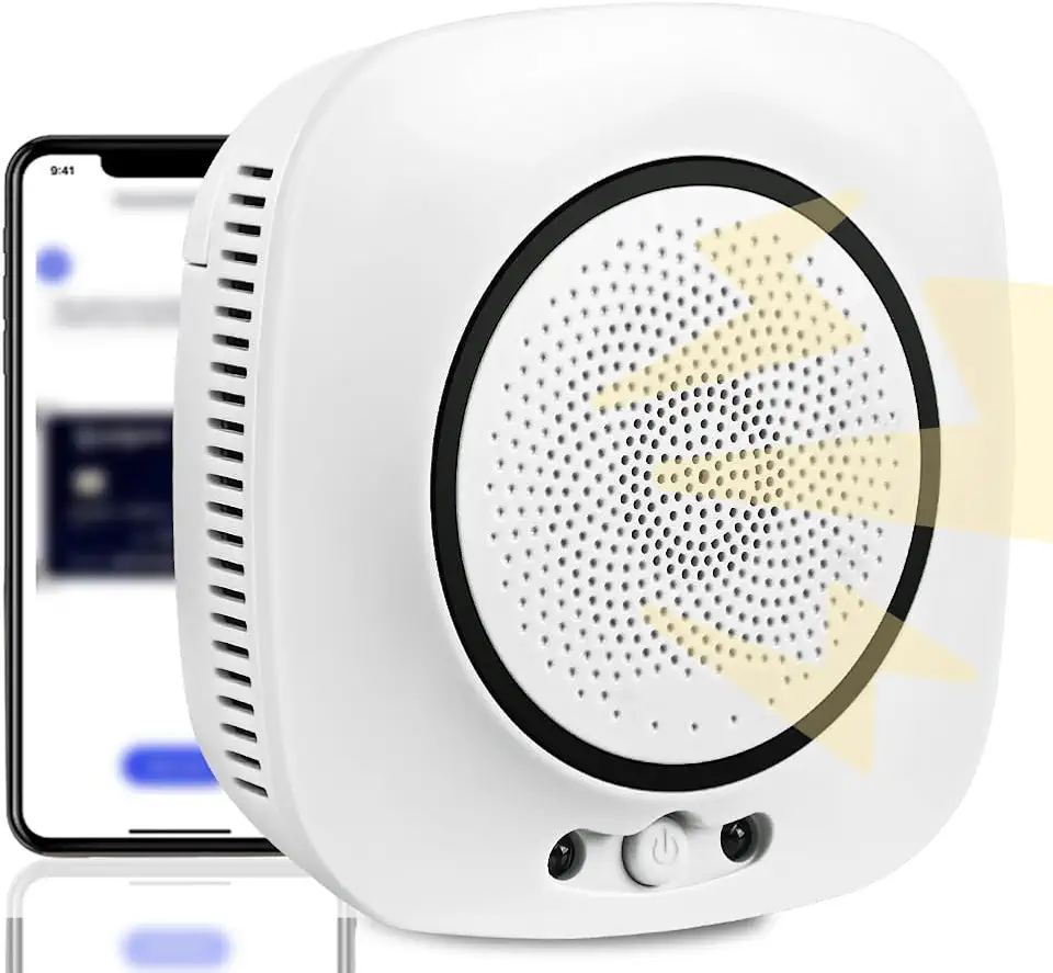100-240V, Som de 75 dB, Detector De Fumaça Sem Fios Autônomo E APP, Sensor de Inteligente WiFi, Intelligent Air Housekeeper de Qualidade Do Ar, Gás de Sensor de Autônomo Fio Alarme, Não Inclui Pilhas