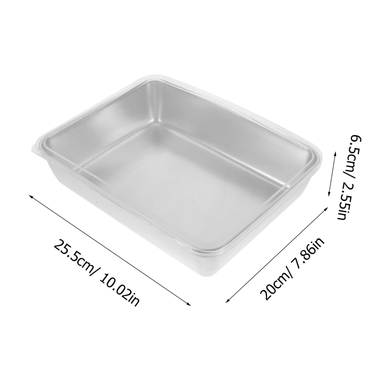 Mikinona Stainless Steel Food Storage Tray with Lid Centerpiece Serving Plate Versatile Organizing Tray for Family Gatherings Parties and Entertaining