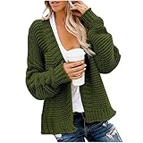 RMBLYfeiye Damen Stickerei Strickjacke Süß Pullover Jacke Charmant Arbeitsjacke Zwanglos Kurze Strickjacke Elegant Outdoor-Strickjacke Warm Bequem Einfache Strickjacke Für Damen