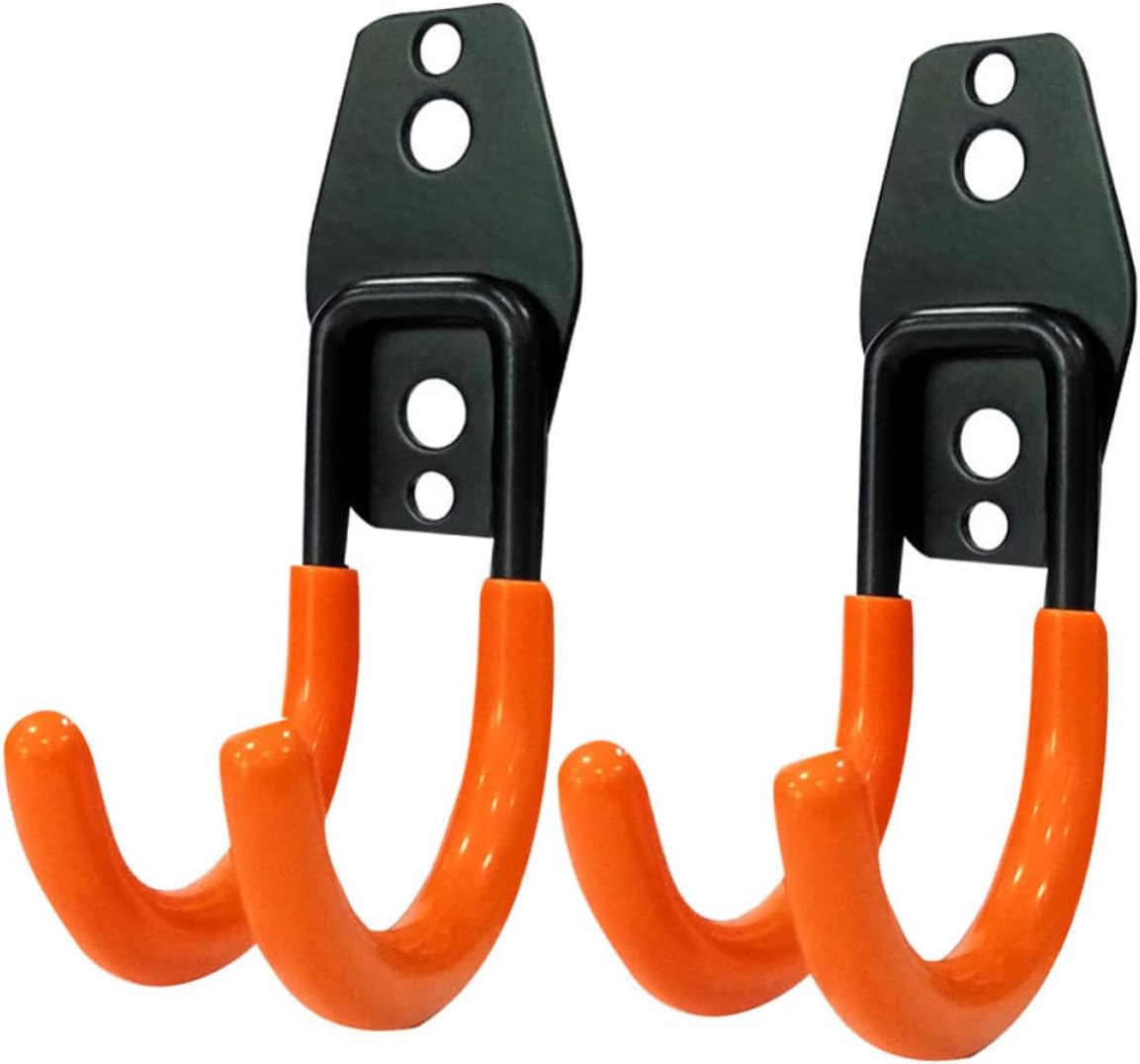 2pcs Metal Tool Hook Wall Organizer Anti Slip Coating for Workspace