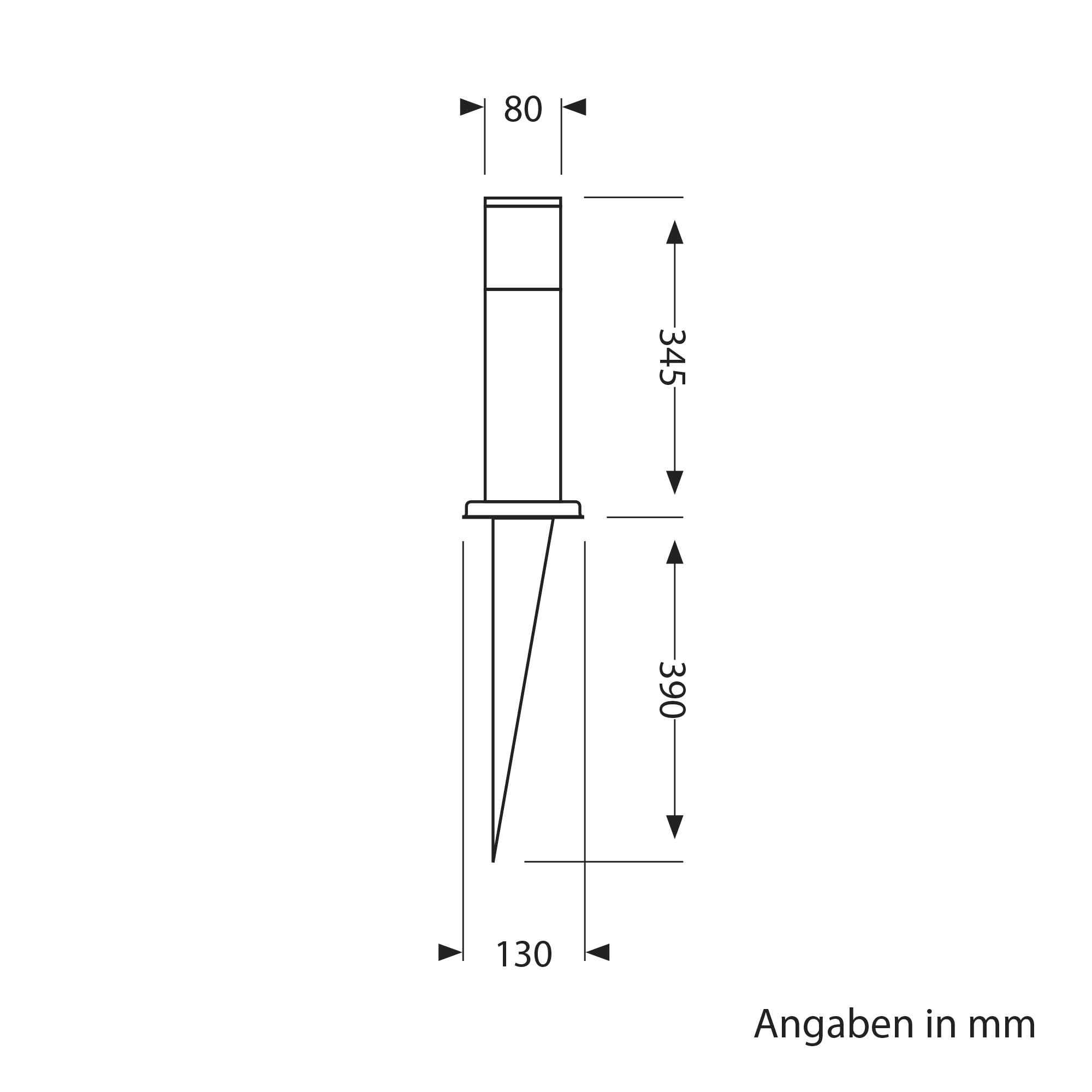 ledscom.de 2x Pollerleuchte POLLY mit Erdspieß für außen, 35cm, anthrazit, inkl. G9 Leuchtmittel, 596lm, weiß