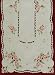 Embroidered Rose Daisy Floral Table Runner 15x68" Dresser Scarf Beige Spring