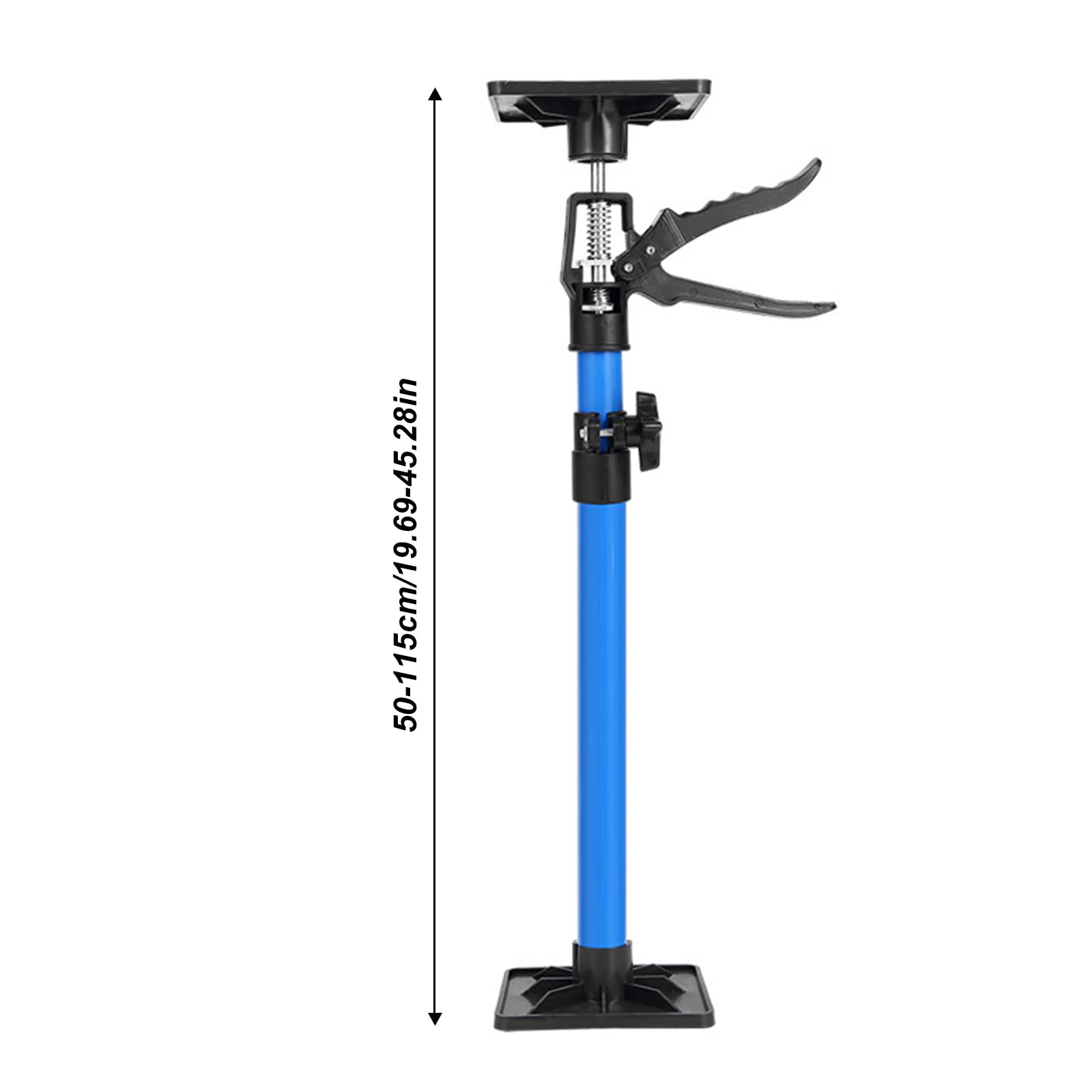 Paquete de 2 barras telescópicas de soporte de 100 kg, herramientas telescópicas de tercera mano de 50 a 115 cm, barras de soporte ajustables de acero inoxidable (azul)