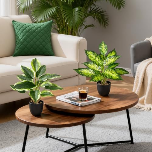 Fentar 2 Pack Artificial Plants Indoor, Fake Plant with Pot for Home Decor, Vibrant Fade-Resistant Color, 41cm Large Faux Plants Decoration for Bathroom, Office, Desk, Living Room, Windowsill - Image 3