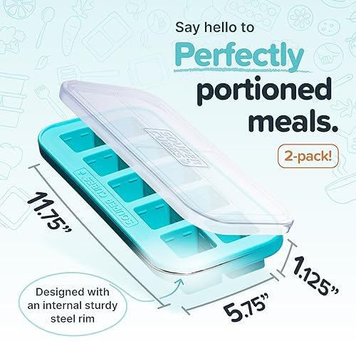 image for Souper Cubes 2 Tbsp Silicone Freezer Molds With Lids - Silicone Herb F