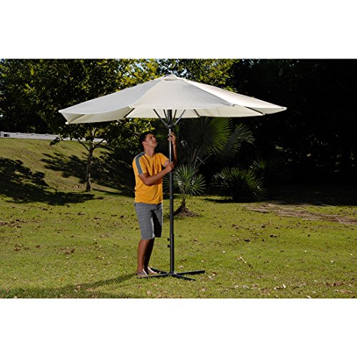 Ombrelone Automático Bege Itapuã 3m para Jardim com Saída de Ar - MOR 9004