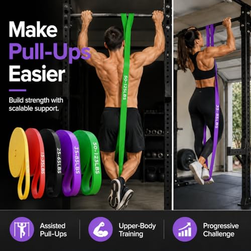 TOPOKO Pull Up Assistance Bands (5-pack, 5–125 lbs) — view 6