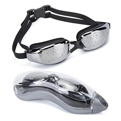 MIGAGA Swim Goggles, Triathlon Glasses,Anti Fog Cool Design Clear