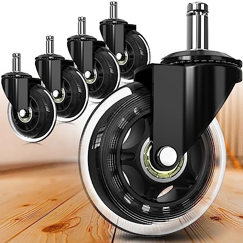 Ferghana Bürostuhl Rollen,10mm x 22mm Hartboden Rollen für Bürostuhl...