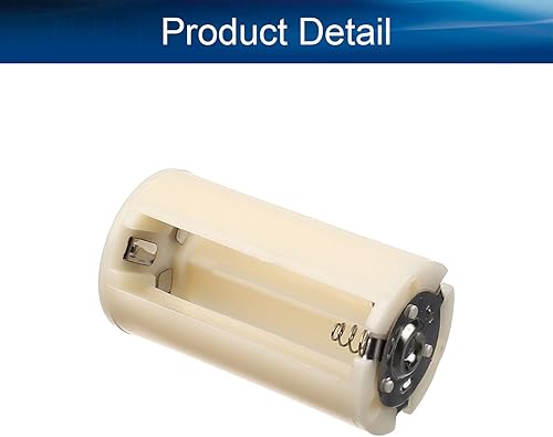 Vista 27 de Heyiarbeit 2 unids AA a D Tamaño Conexión Paralela Adaptadores de Batería Convertidor Casos Adaptador D Blanco