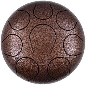 WuYou 9" Steel Tongue Drum Handpan Tank Special Notes, FREE Bag & Mallets, Metal Red