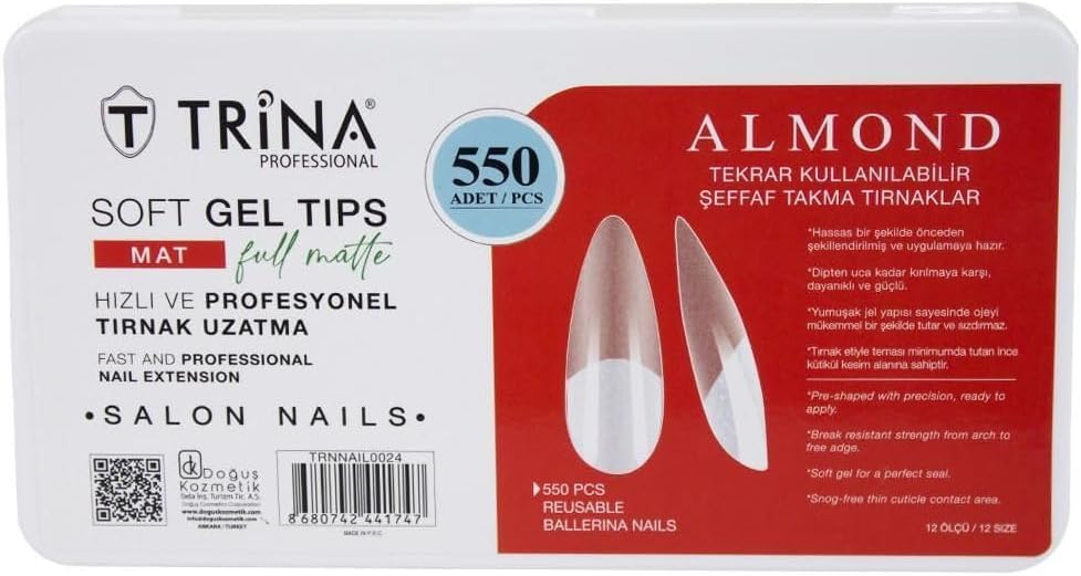 Trina Soft Jel Takma Tırnak - Ballerina (FULL MAT) 550' Li - 24
