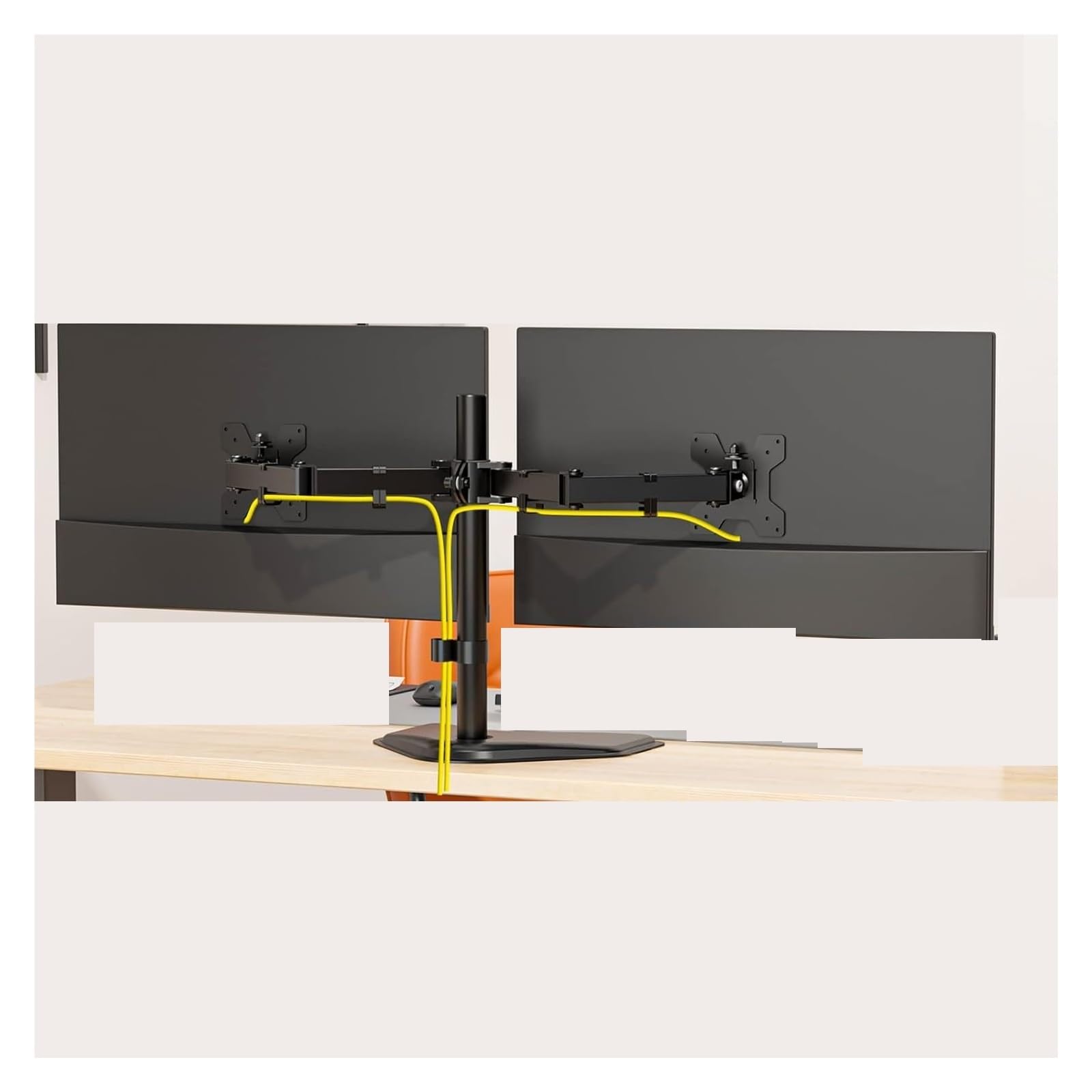 Supporto da Scrivania Regolabile con Due Monitor LCD da 27 Pollici