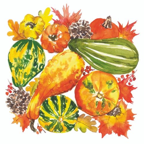 Serviettes en papier Calabaza Paperproducts Design triple épaisseur 12,7 cm lot de 20 multicolore