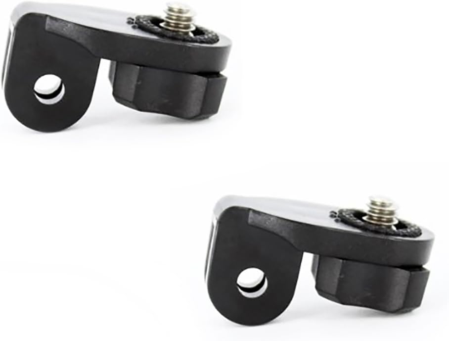 | Juego de adaptadores de conversión de cardán universal de 2 piezas para Sony Cam, Xiaomi o GoPro. Tiene tornillo para cámara (1/4 de pulgada 20), conecta fácilmente la cámara de acción a los accesorios estilo GoPro.