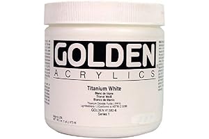 Golden Heavy Body Acrylics Titanium White 16oz jar For Artists