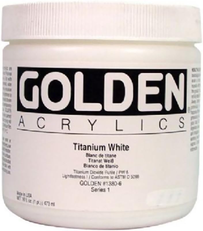 Golden Artist Colors Heavy Body Acrylic: 5oz Zinc White - Wet