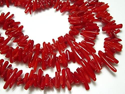 Coral treated shape sticks 8" pour création de bijoux uniques