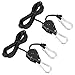 Produktbild Asixx Seil Ratsche, 1/8 inch Rope Ratchet Hanger Riemenscheibe Seil mit Haken für Zelt, Zimmerfan, Pflanzenlampe usw, 2m(2 Stück)