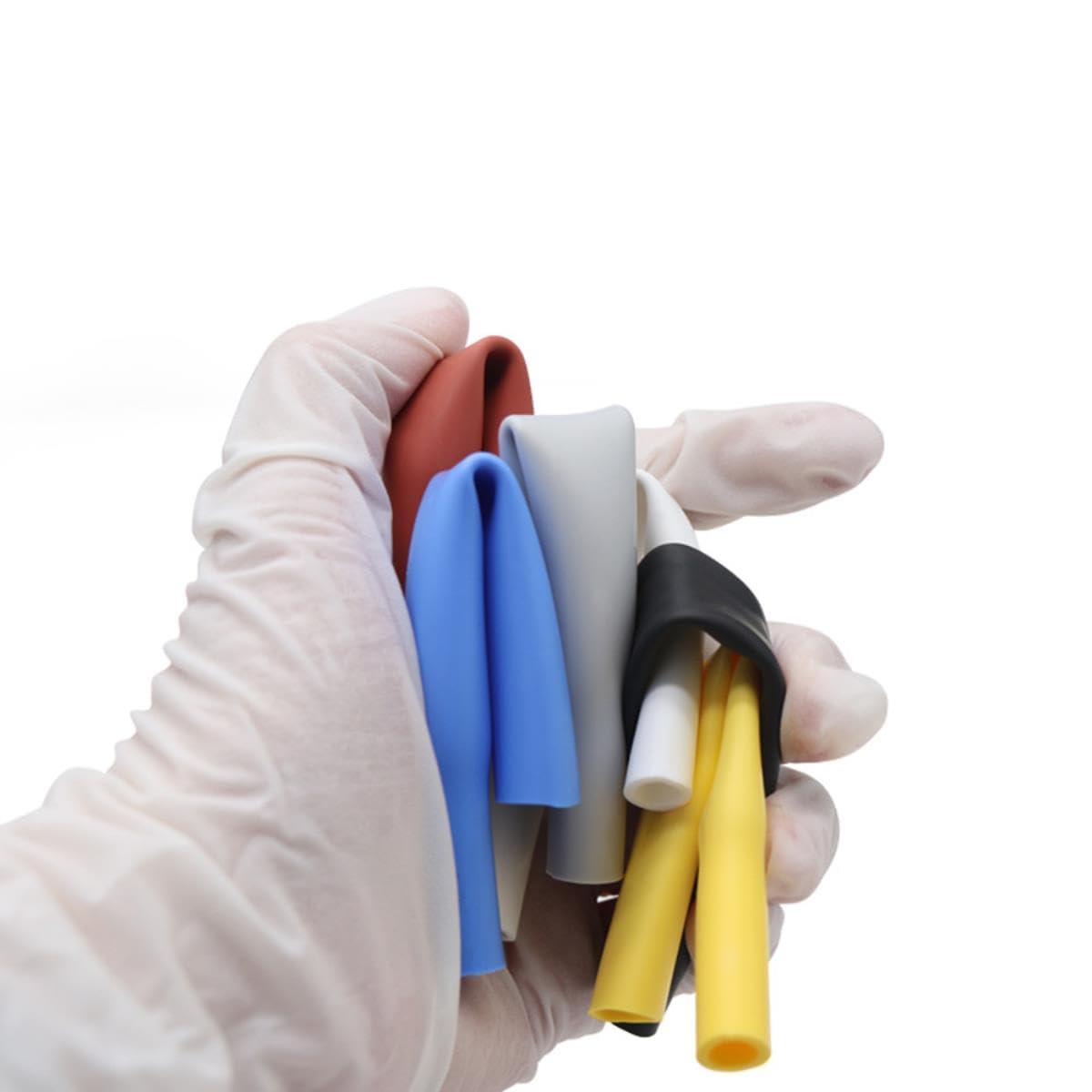 Diametro 0,8 1 1,5 2 2,5 3 3,5 4 5 6 7 8 10 12 15 20 25 mm Guaina termorestringente in silicone flessibile isolata Alta temperatura 2500 V-Nero,25mm