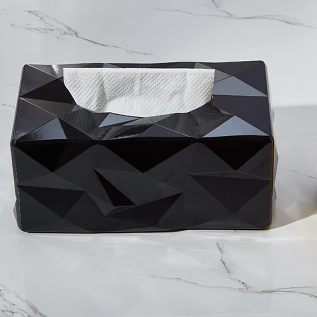 GTHTUHFD Tissue Box Washable Multicolor Washable Tissue Box,Black-20.8 * 2.5cm*9.5cm