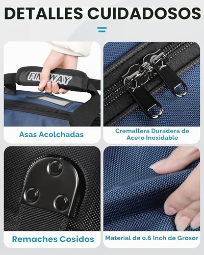 Miniatura 6 de Findway Bolsa De Viaje Para Golf Con Ruedas, Bolsa De Viaje Y Vuelo Para Golf Resistente Al Agua Y Duradera, Con Parte Superior De Estuche Rígido, Protección Para Los Palos, Portable Y Ligera