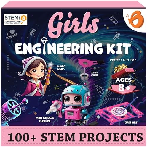 Butterfly EduFields Girls Engineering Science Experiment Kit for Age 8-12
