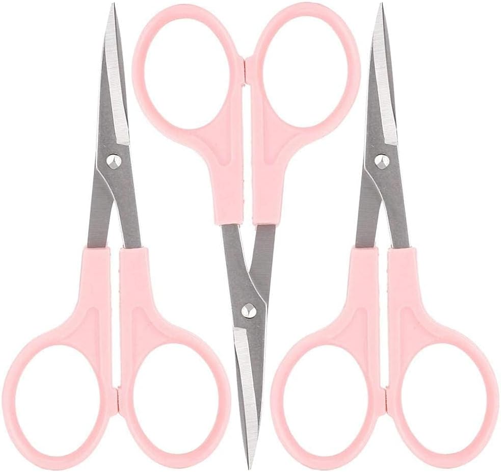 Embroidery Scissors Set, 3 Pieces Curved Cutting Shears for Sewing, Crafting, Dressmaking