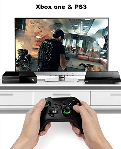 xuelili Controles sem fio para Xbox One, gamepad sem fio para PC com adaptador sem fio de 2,4 GHz, c