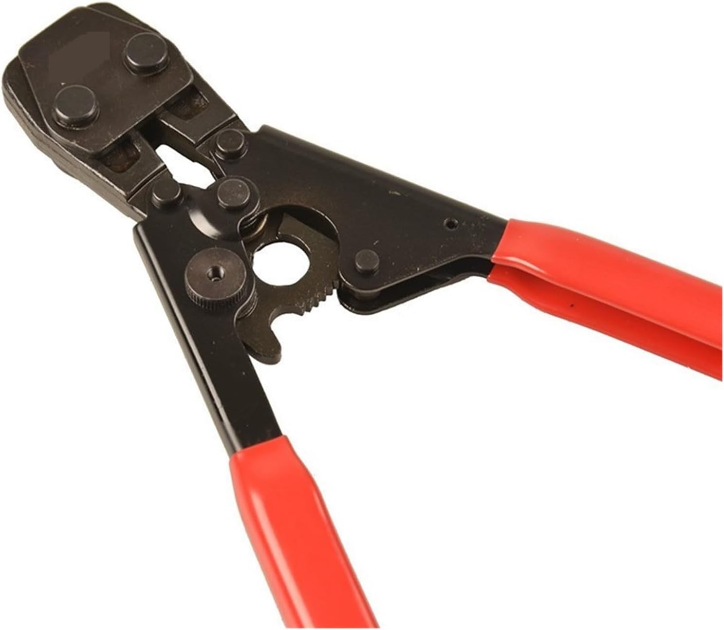 Crimping Tool Cinch Clamp Tool for Fastening Stainless Clamps from 3/8-Inch to 1-Inch with Calibration Gauge