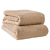 hiorie(ヒオリエ) ホテルスタイルタオル バスタオル 日本製 ふかふかボリューム 吸水 綿100% 無地 泉州タオル 選べる18色 2枚セット (モカ)