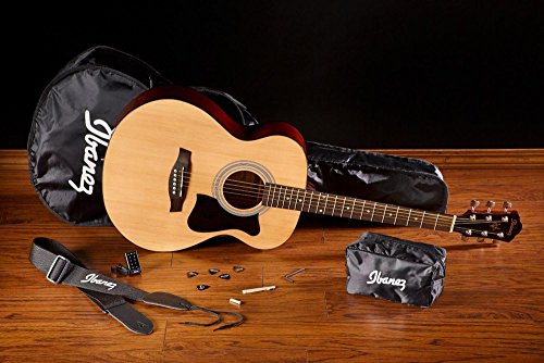 Ibanez 6 String Acoustic Guitar Pack, Right, Natural (Ijvc50) #TOP4