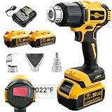 Heat Gun Cordless 300W 662℉-1022℉（350℃- 550℃）Portable Heat Gun for Crafting