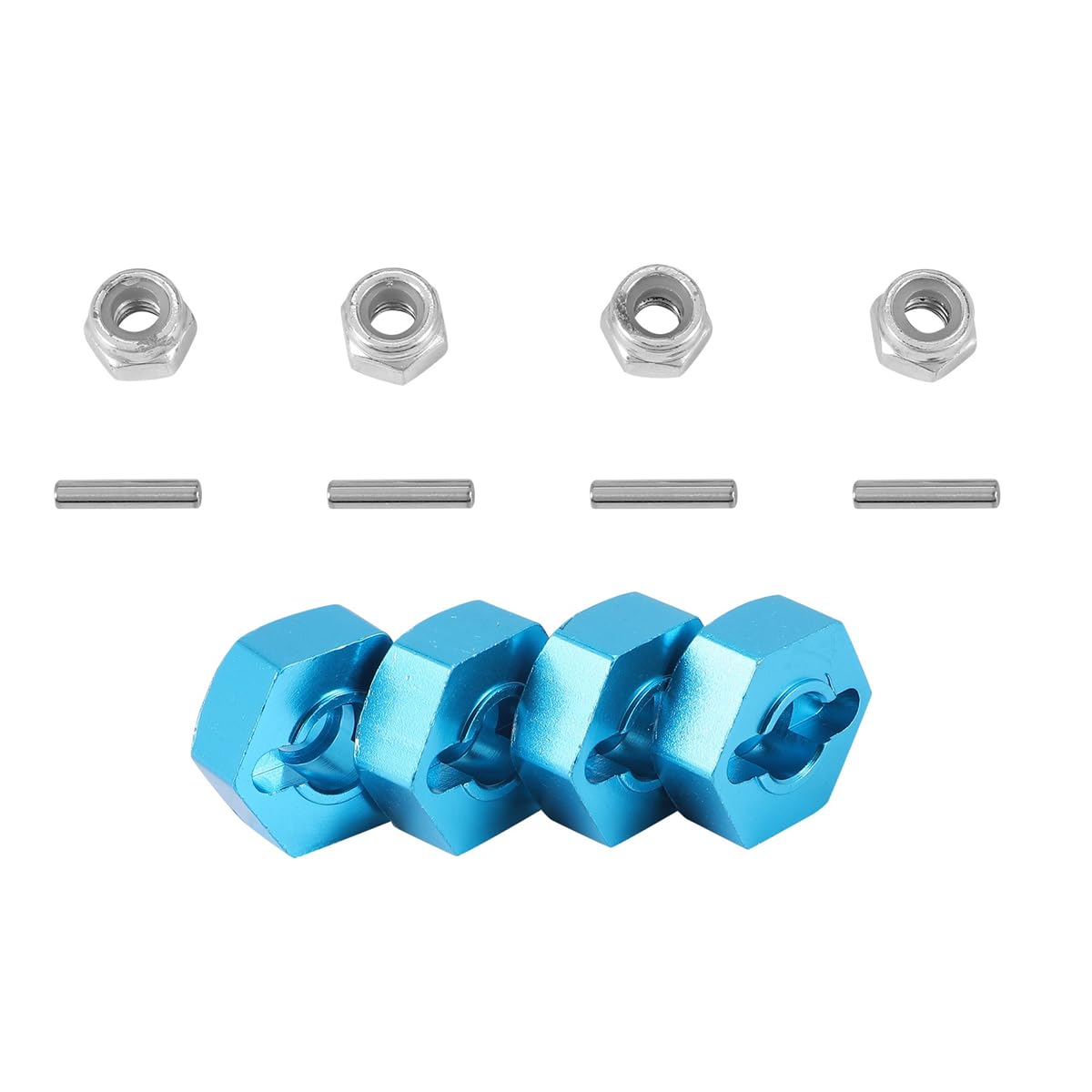 Adaptador Hexagonal de Rueda de Metal de 12MM for Tamiya TT01 TT-01 TT02 XV01 TB-04 WT-01N 1/10 RC, 4 Uds