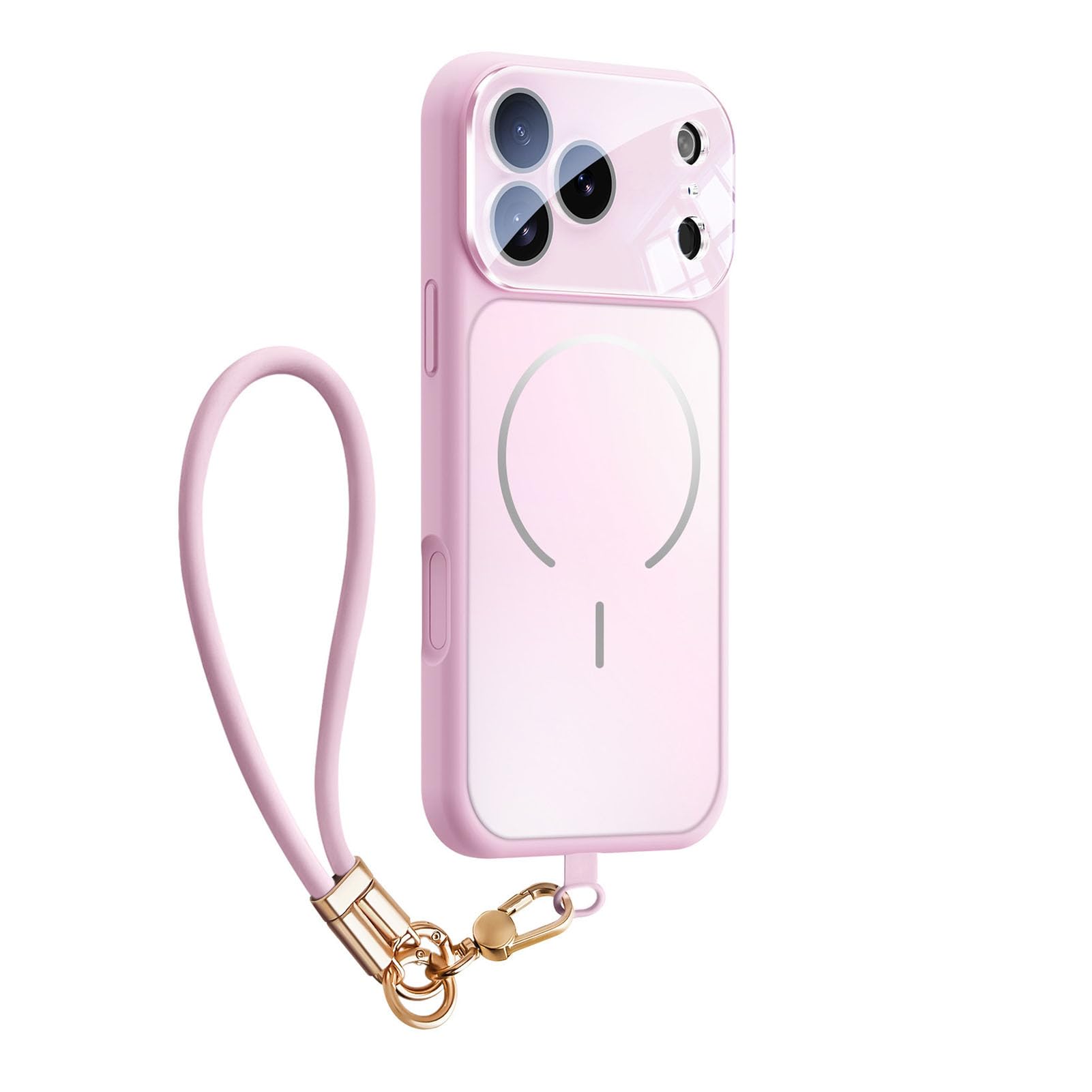 Coque iPhone 17 Air mince silicone aimanté anti-chute rose