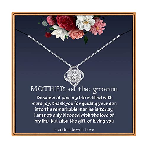 Collares de regalo para mujeres y niñas, collar de plata de ley 925 con colgante de nudo de amor para abuela, tía, madrastra, hermana, madre, novia, joyería, graduación, día de la madre, aniversario