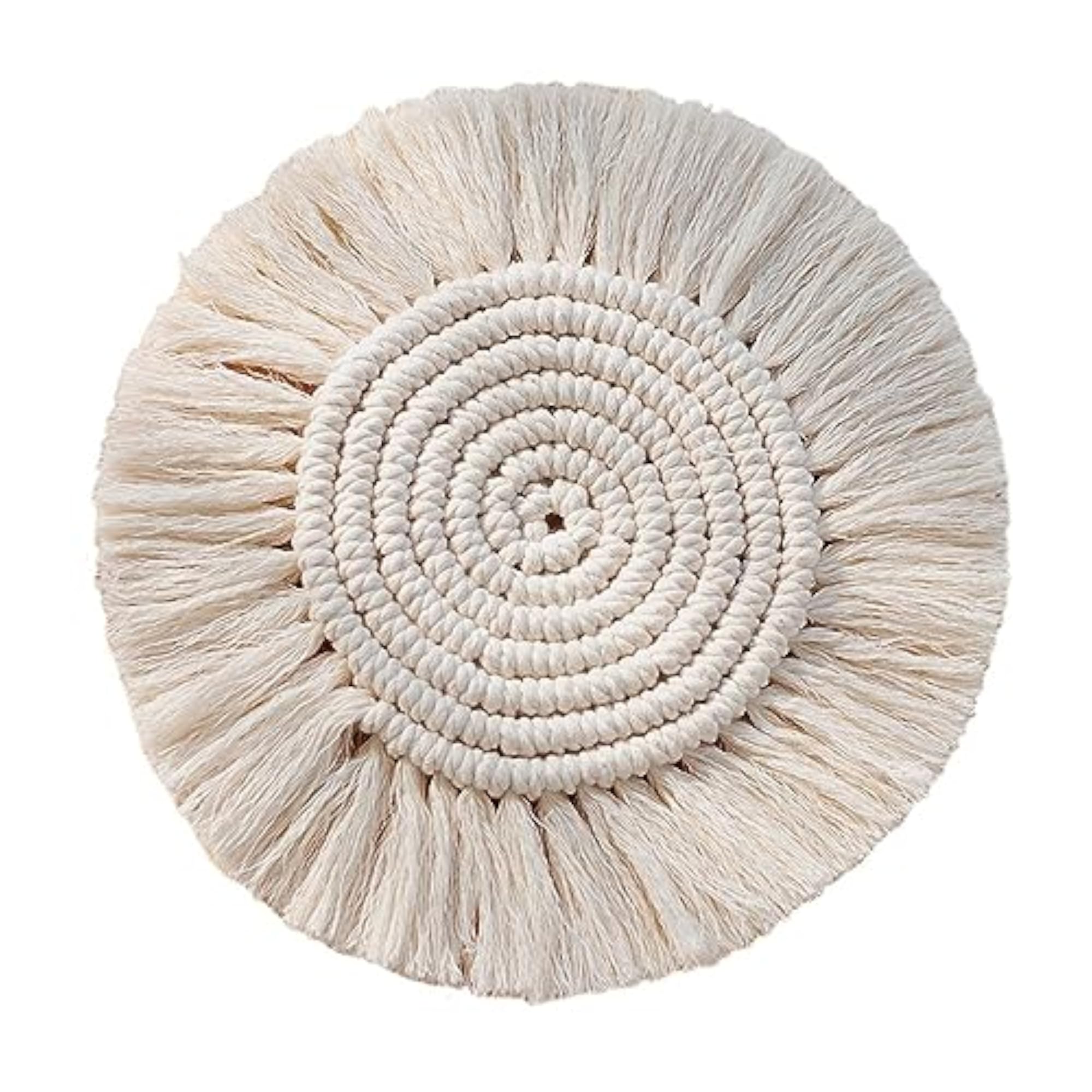 Boho Macrame Coasters, Set of 4