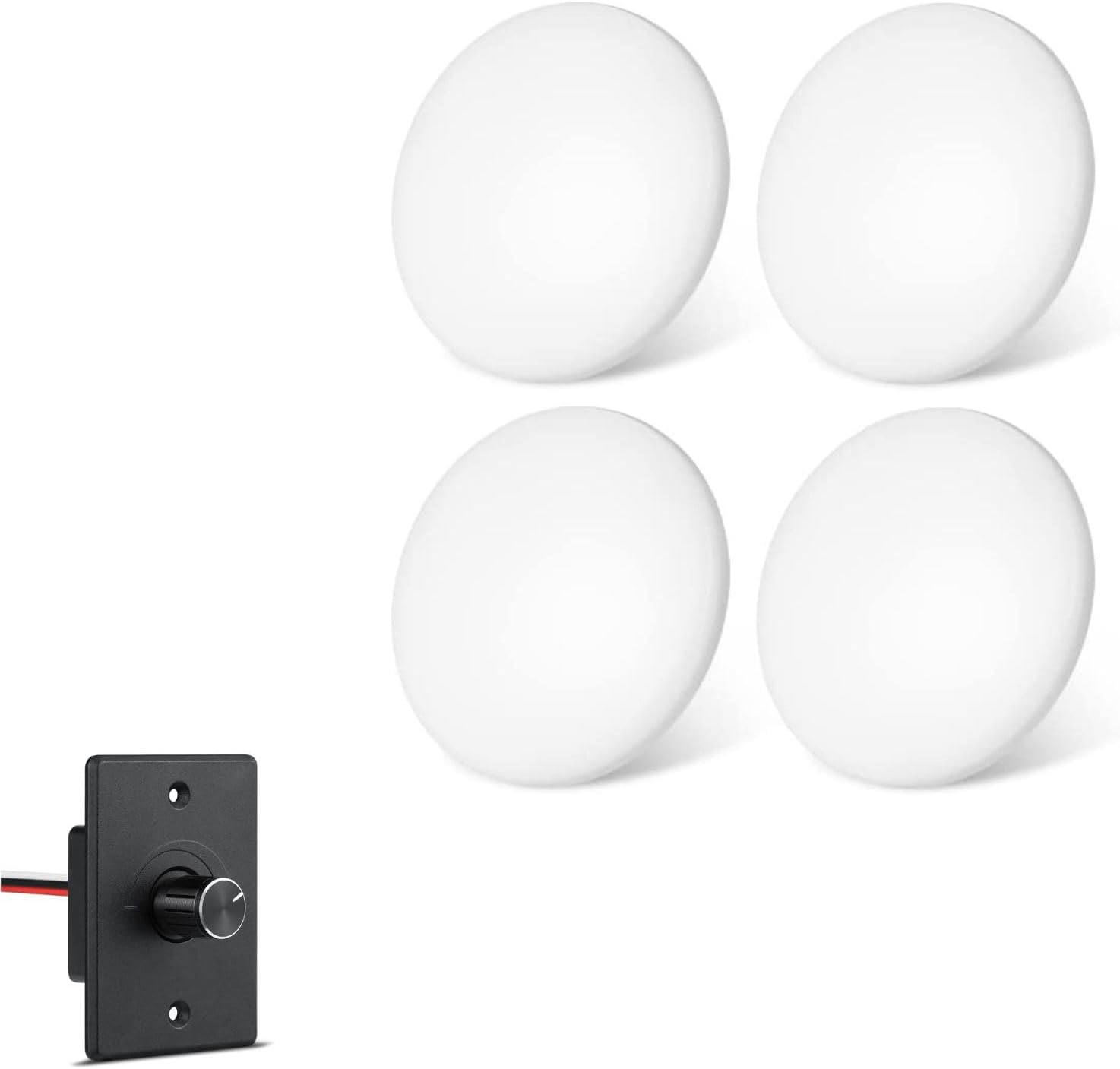 RV Interior LED Puck Light(5000K Cool White) and 12V Light Dimmer Switch(4A) Bundle