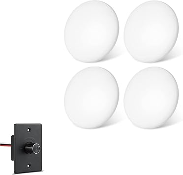 RV Interior LED Puck Light5000K Cool White and 12V Light Dimmer Switch4A Bundle