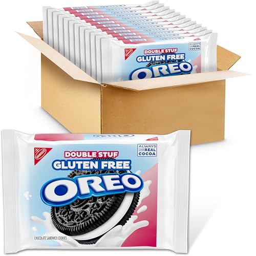 OREO Double Stuf Gluten Free Chocolate Sandwich Cookies, 12-12.47 oz Packs
