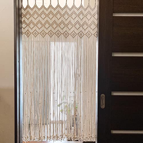 Lujosas cortinas de macramé para puertas, cortinas de macramé para ventana, cortinas de puerta de macramé, decoración bohemia de boda, telón de fondo de boda de macramé, cortina de puerta para