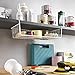 Tebery 2 Pack White Under Shelf Wire Basket Hanging Storage Baskets, Under Cabinet Add-on Storage Racks Slide-in Baskets Organizer for Kitchen Pantry Desk Bookshelf