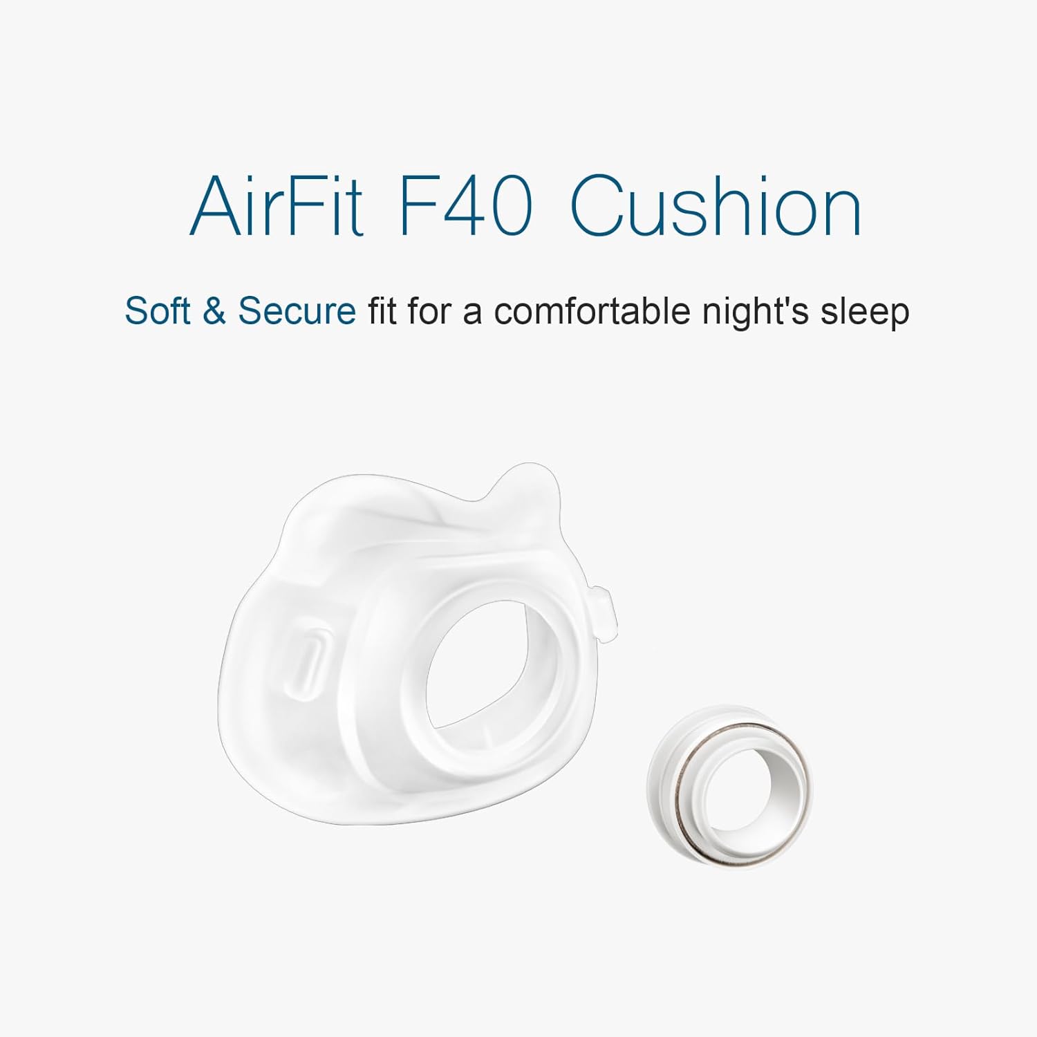 Replacement Cushion for Resmed AirFit F40 Full Face Cushion - InfinitySeal Design - Soft Silicone (Medium) - Image 4