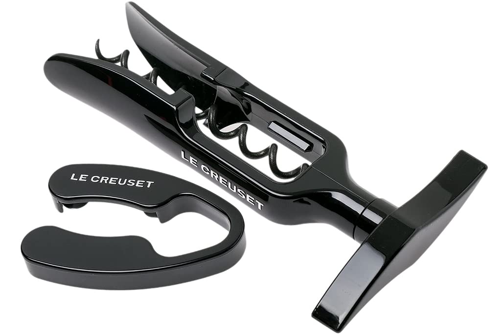 Le Creuset Classic Set de regalo con sacacorchos de mesa y cortacápsulas, GS 100, Plástico, Negro Onyx, 49800001400000