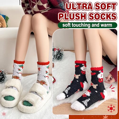 Image of ProEtrade Fuzzy Socks for Women Teen Girls Fluffy Christmas Cozy Slipper Cabin Soft Winter Warm Fleece Socks