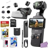 DJI Osmo Pocket 3 Mic Mini 2-Person Compact Wireless Microphone System Bundle + 64GB Extreme Memory, Photo/Video Editing Software (26 Items)