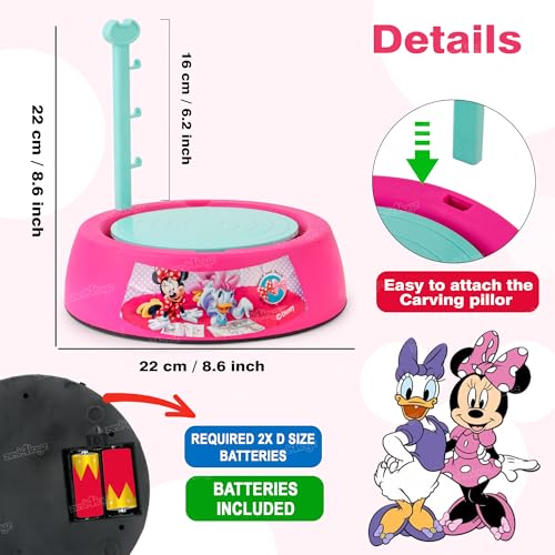 Image of Zest 4 Toyz Battery Operated Imaginative Arts DIY Pottery Wheel Game with Colors and Stencils | Creative Educational Toy (Pink)