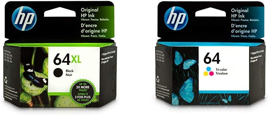 HP 64XL Black High-yield Ink Cartridge | Works with HP ENVY Inspire 7950e; ENVY Photo 6200, 7100, 7800; Tango Series | Eligible for Instant Ink | N9J92AN : Electronics