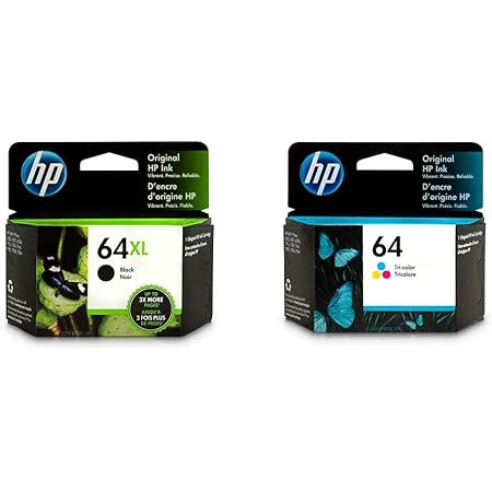 Amazon.com: HP 64XL | Cartucho de tinta | Negro | N9J92AN \u0026 64 | Cartucho  de tinta | Tricolor | N9J89AN : Electrónica