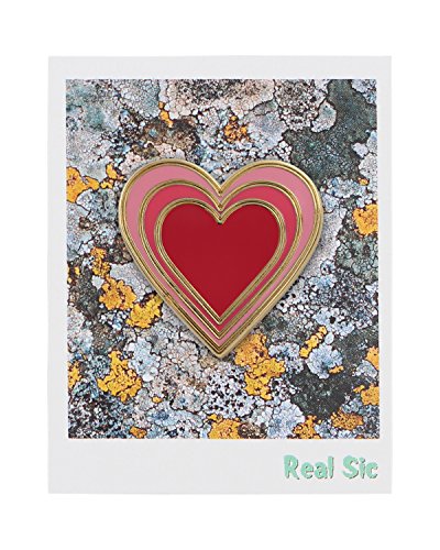 Real Sic Radiant Heart Enamel Pin - Heart Emoji Valentine's Sweetheart Gift - Red & Black Variations, Boyfriend Or Girlfriend Couple's Gift Pin For Hats, Backpacks, Jackets, Bags & Tops (Red) #TOP2